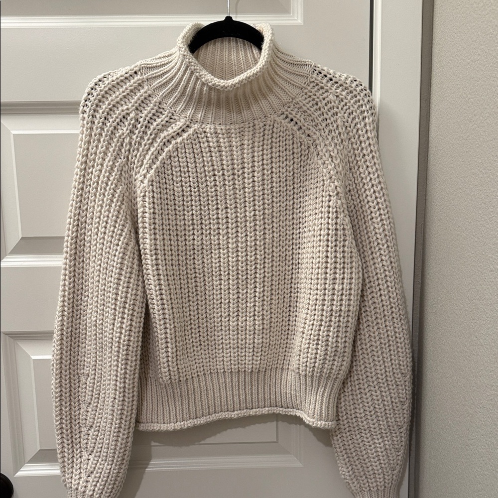 H&M Cream Knit Turtleneck Sweater